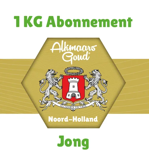Abonnement elke maand 1 KG AlkmaarsGoud kaas - Jong